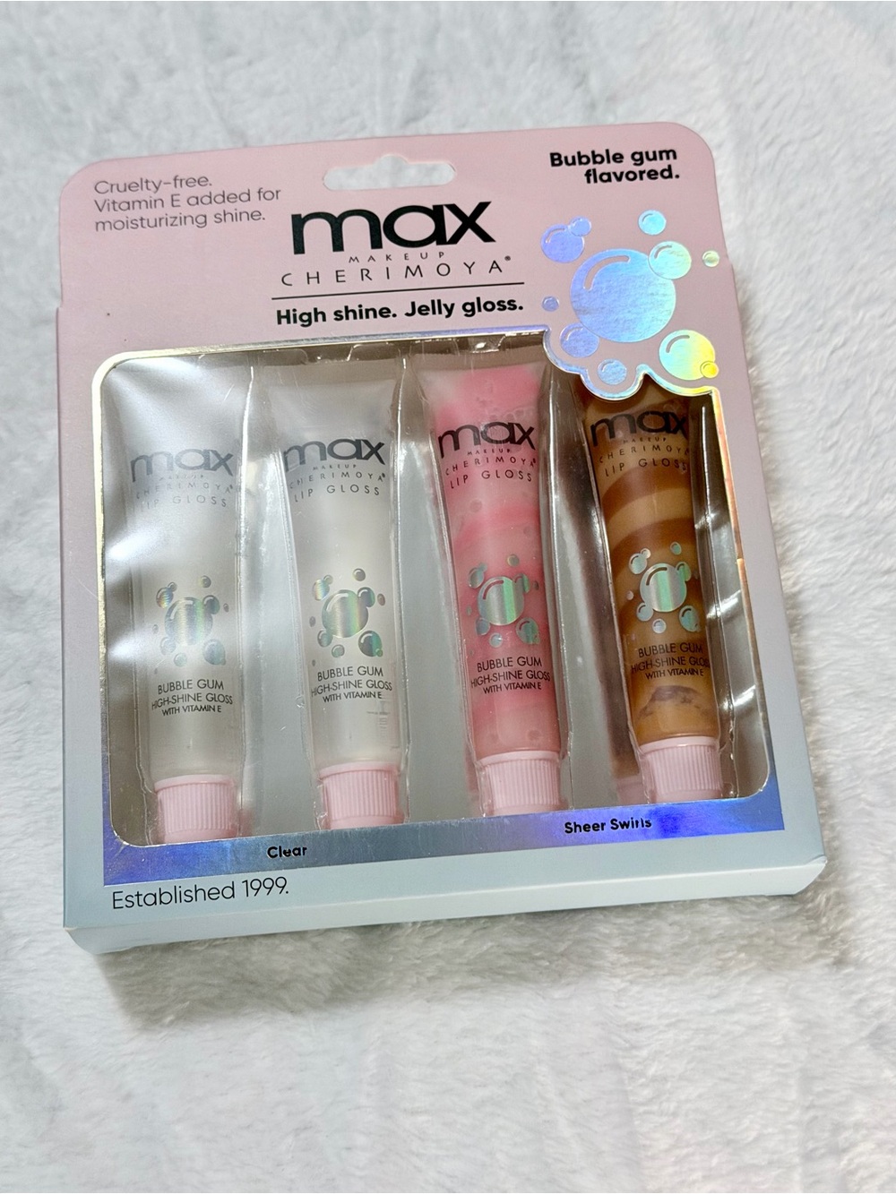 Bubble Gum High Shine Jelly Gloss - Pink & Clear Set